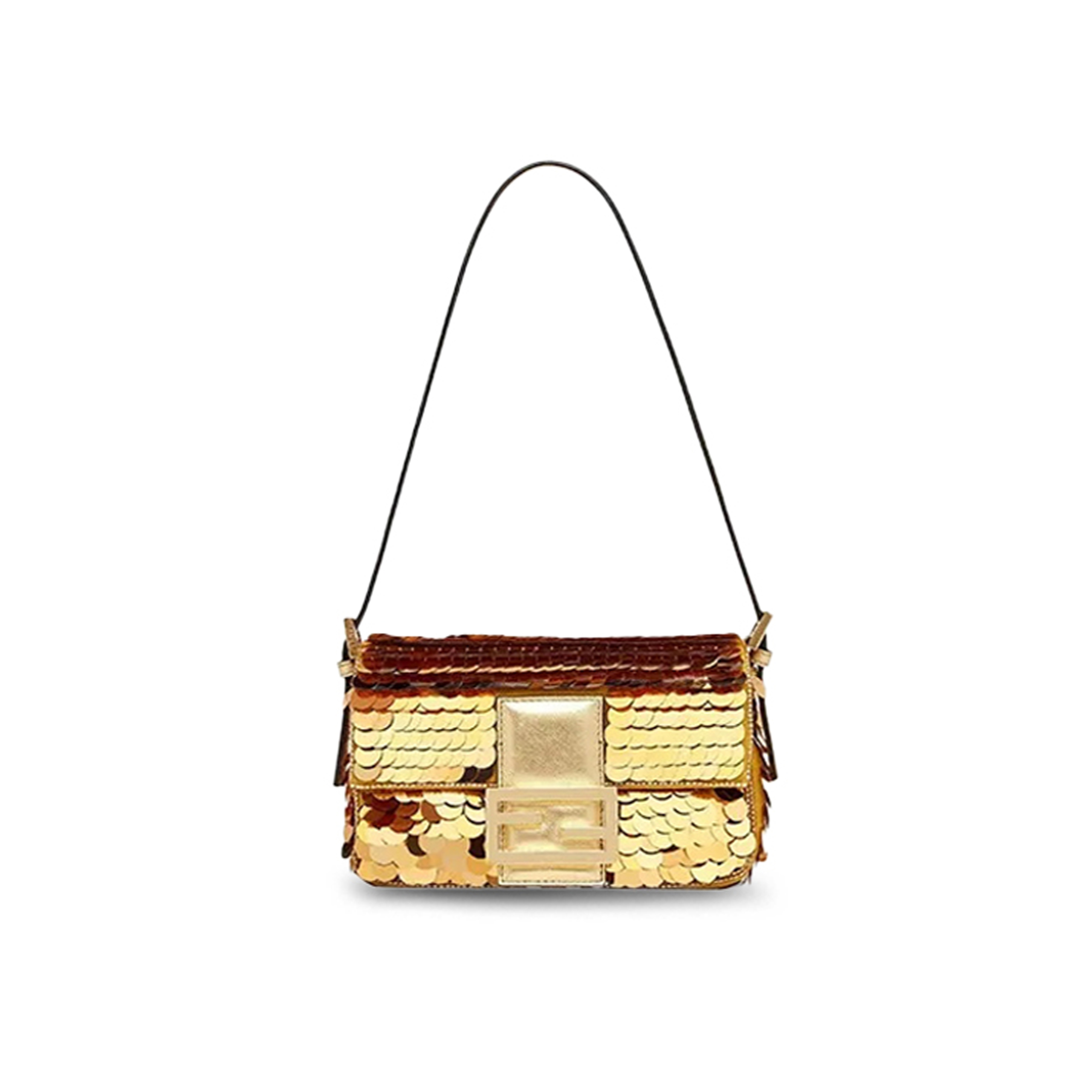 F**di mini sequin baguette shoulder bag 8bs049aislf0mvw (19*11*6cm)